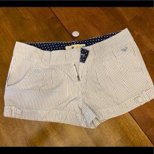 Blue Pinstripe Roxy short shorts